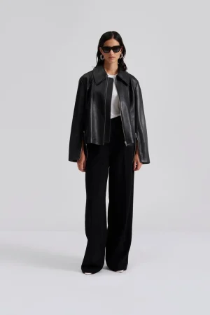 Outlet Andy leather jacket Coats & Jackets